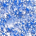 Blue and blue different snowflakes .