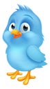 Blue Bluebird Baby Bird Cartoon Mascot