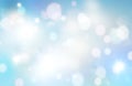 Blue blurred background,winter backdrop.Snowy texture.Christmas bokeh Royalty Free Stock Photo