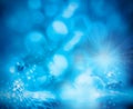 Blue blurred Christmas background