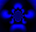 Blue Blurred Patterns In The Black Hole