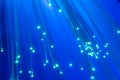 Blue Blurry Fiber Optics Royalty Free Stock Photo