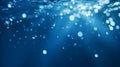 Blue Blurry Underwater Bokeh: A Minimalistic and Superb Clean Image AI Generated