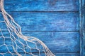 Blue board with net Royalty Free Stock Photo