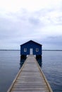 Blue Boat House - Crawley Edge Boat Shed Royalty Free Stock Photo