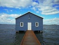 The Blue Boat House Royalty Free Stock Photo