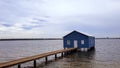 Blue Boat House - Crawley Edge Boat Shed Royalty Free Stock Photo