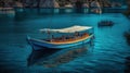 The Daily Blue Boat Trip Voyage Experience. Generative AI