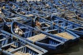 Blue boats in the port