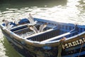 Blue boats, port Essaouira, Morocco Royalty Free Stock Photo