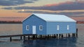 Blue Boatshed Royalty Free Stock Photo