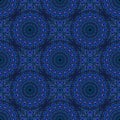 Blue bohemian seamless floral mandala mosaic pattern background art
