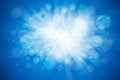 Blue bokeh abstract light background Royalty Free Stock Photo