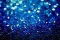 Blue bokeh background created by neon lights Royalty Free Stock Photo