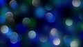 Blue bokeh background created by neon lights. Royalty Free Stock Photo