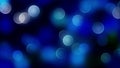 Blue bokeh background created by neon lights.