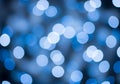 Blue bokeh effect showcases a multitude of overlapping circular Royalty Free Stock Photo