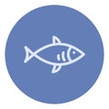 Blue bonefish, icon Royalty Free Stock Photo
