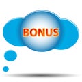 Blue bonus icon Royalty Free Stock Photo