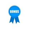 Blue Bonus icon, logo, button Royalty Free Stock Photo