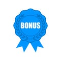 Blue Bonus icon, logo, button Royalty Free Stock Photo