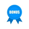 Blue Bonus icon, logo, button Royalty Free Stock Photo