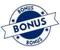 Blue BONUS stamp. Royalty Free Stock Photo