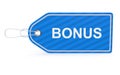 Blue Bonus Tag Royalty Free Stock Photo