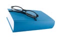 Blue book and black glasses1