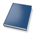 Blue book cover isolated on white background Royalty Free Stock Photo