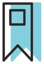 Blue bookmark, icon
