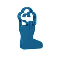 Blue Boot beer glass icon isolated on transparent background.