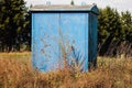 Blue booth of a gasman Royalty Free Stock Photo