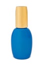 Blue bottle of cosmetics