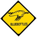 Blue Bottle Jellyfish Warning Sign