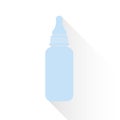 Blue bottle for a newborn in a flat style Royalty Free Stock Photo