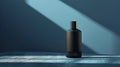 Blue Bottle of Perfume on Table Royalty Free Stock Photo