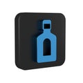 Blue Bottle of shampoo icon isolated on transparent background. Black square button. Royalty Free Stock Photo