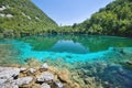 Blue bottom at a depth of Lago di Cornino, Italy