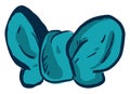 Blue bow, illustration, vector Royalty Free Stock Photo