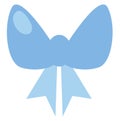 Blue bow, icon Royalty Free Stock Photo