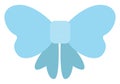 Blue bow, icon Royalty Free Stock Photo
