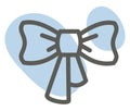 Blue bow, icon Royalty Free Stock Photo