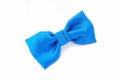 Blue bow tie on white Royalty Free Stock Photo