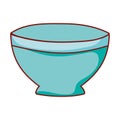 Blue bowl ceramic utensil kitchen isolated icon