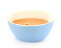 Blue bowl with children fruit porridge / mush with