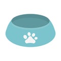 blue bowl food dog paw print