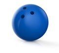Blue bowling ball Royalty Free Stock Photo