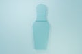 Blue Bowling pin icon isolated on blue background. Minimalism concept. 3D render illustration Royalty Free Stock Photo