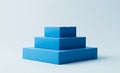 A blue box with three tiers on top